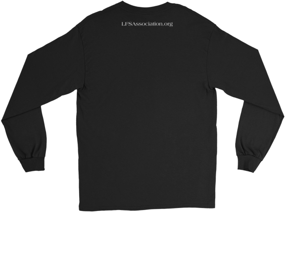 Black Long Sleeve Shirt Back View PNG with transparent background