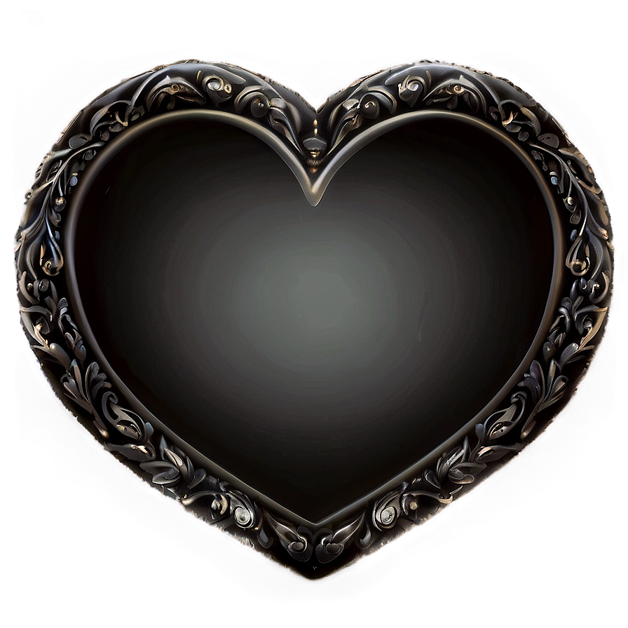 Black Love Heart Png 6