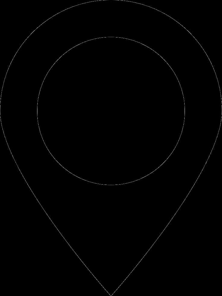 Black Map Pin Icon