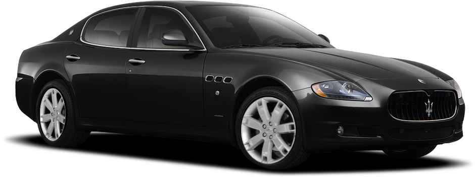 Black Maserati Quattroporte Side View