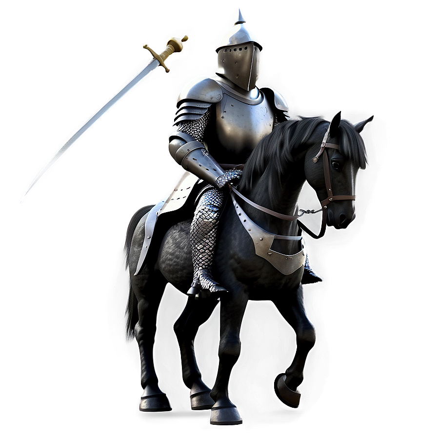 Black Medieval Horse Knight Png 55