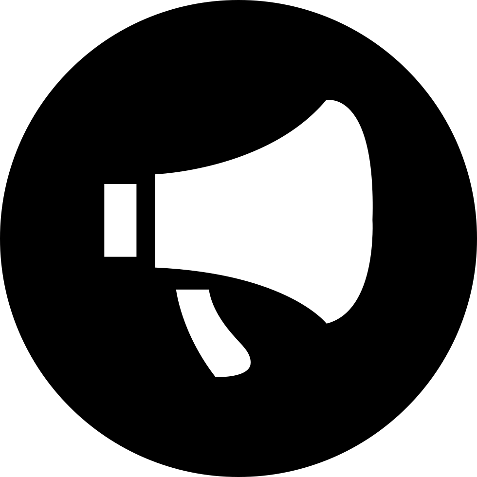 Black Megaphone Icon