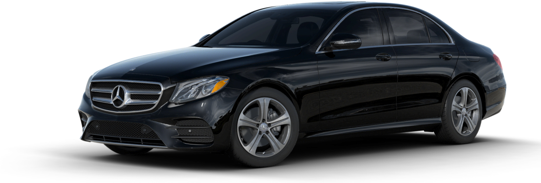 Black Mercedes Benz Sedan Profile View