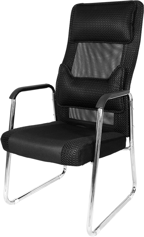 Black Mesh Office Chairwith Chrome Base