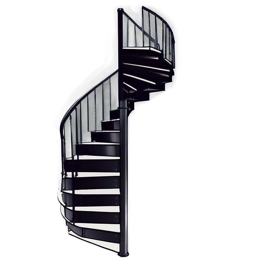 Black Metal Spiral Staircase Png 71