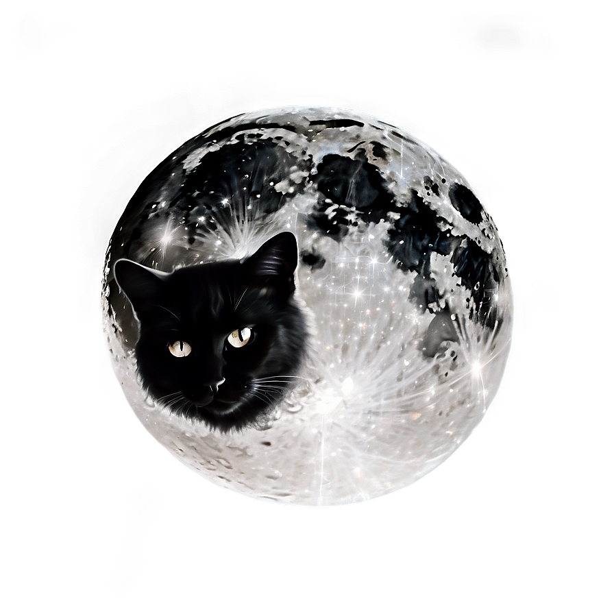 Black Moon And Cat Png Bhe59