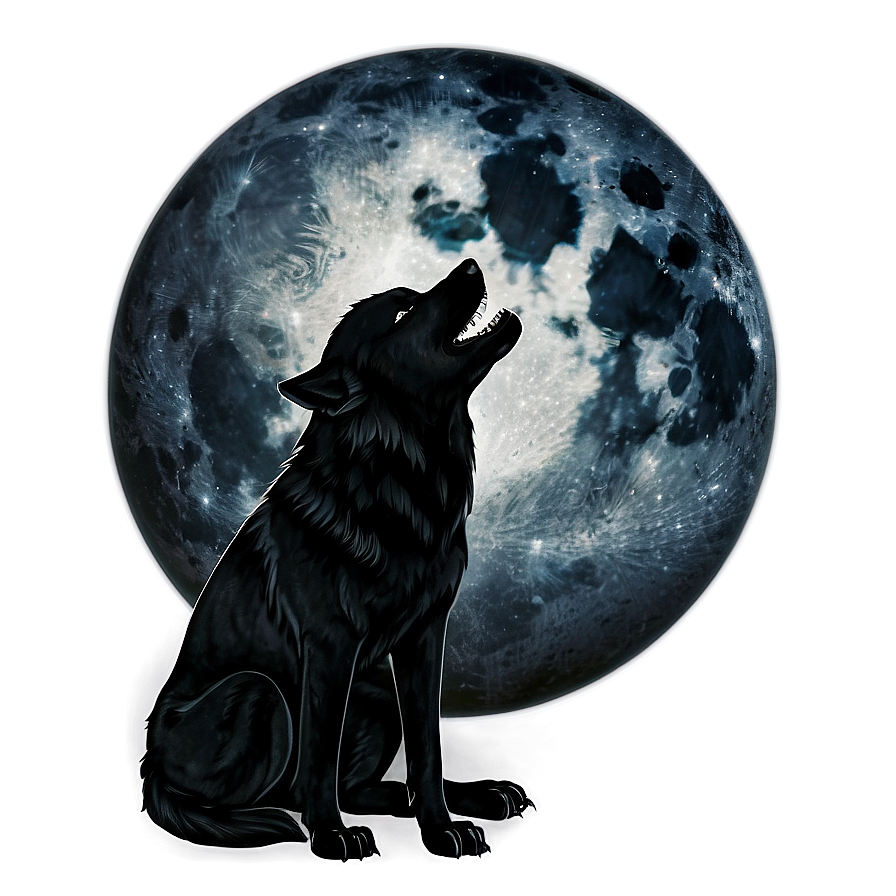 Black Moon And Wolf Png 06252024