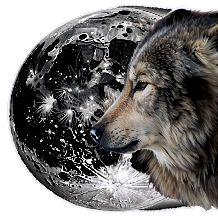 Black Moon And Wolf Png Voo68