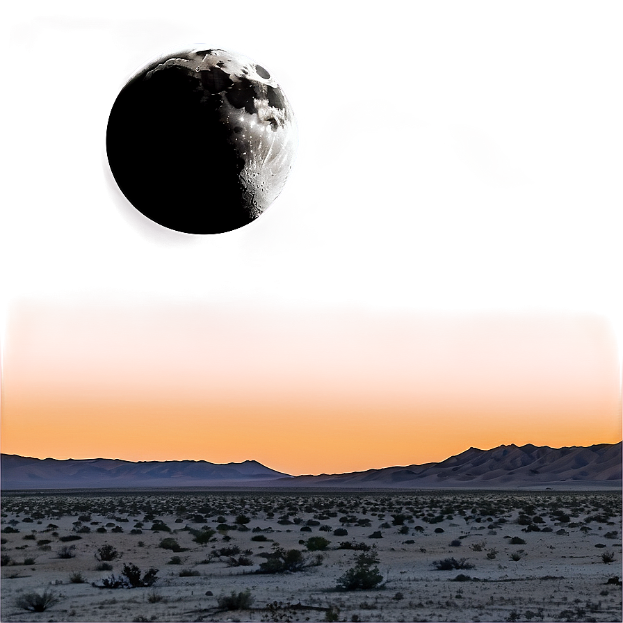 Black Moon Over Desert Png Opg