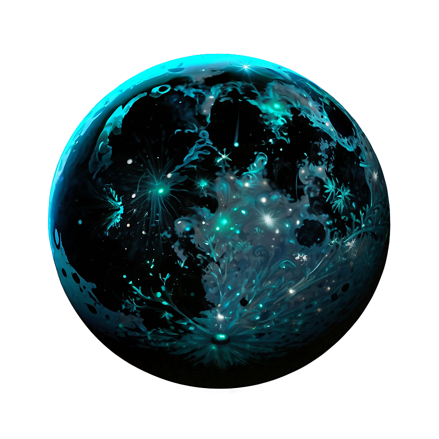 Black Moon With Stars Background Png Ycu88