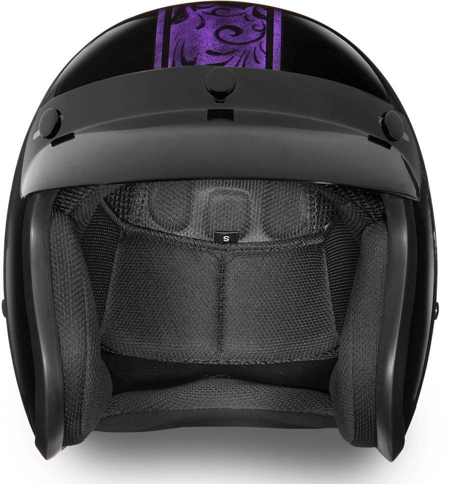 Black Motorcycle Helmet Interior View