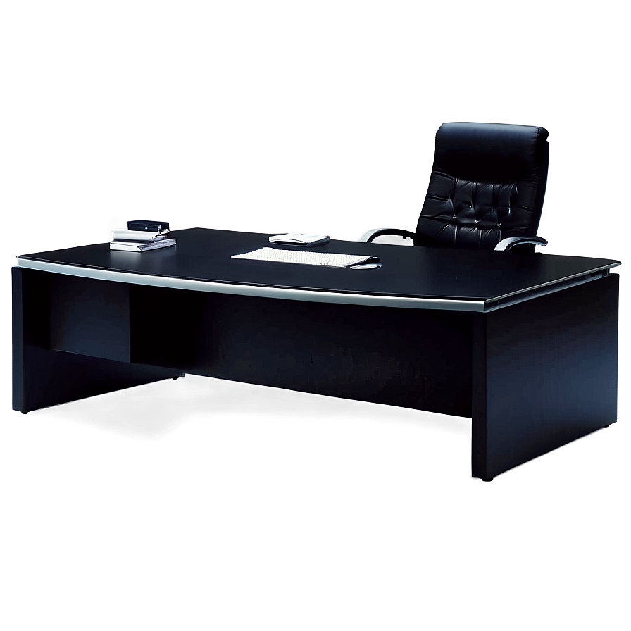 Black Office Desk Png 06122024