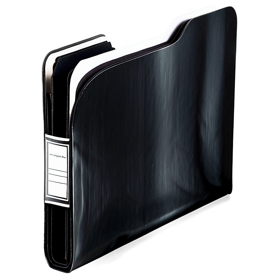 Black Office Folder PNG 06212024 PNG image with a transparent background, free high-resolution download