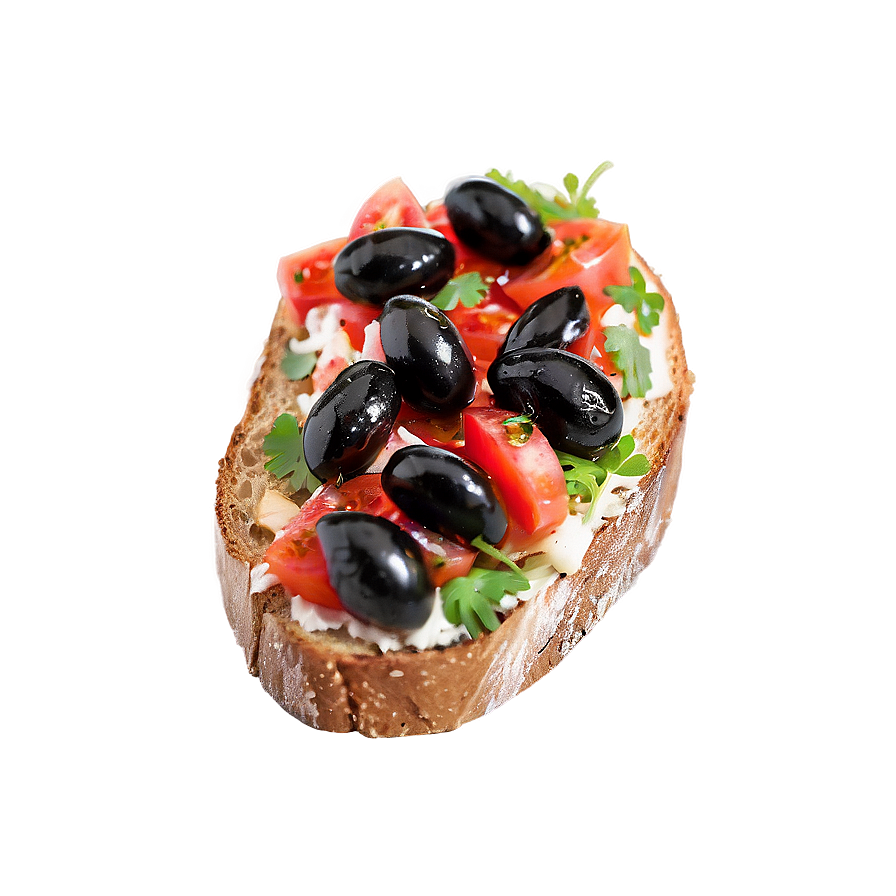 Black Olive Bruschetta Png Eln