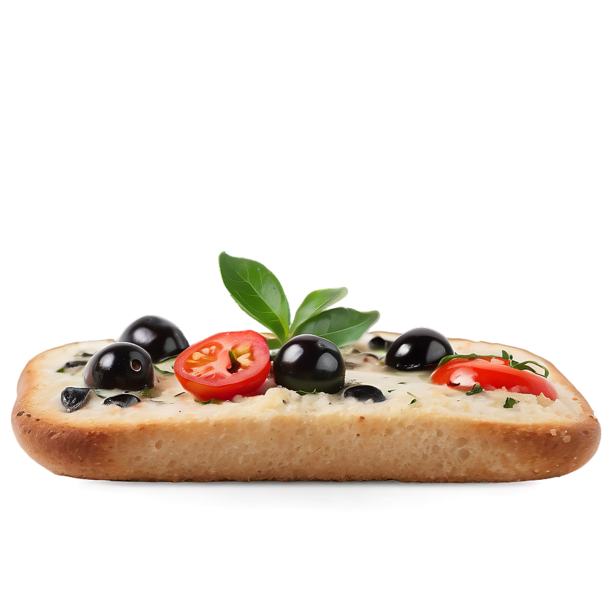 Black Olive Focaccia Topping Png Qmr71