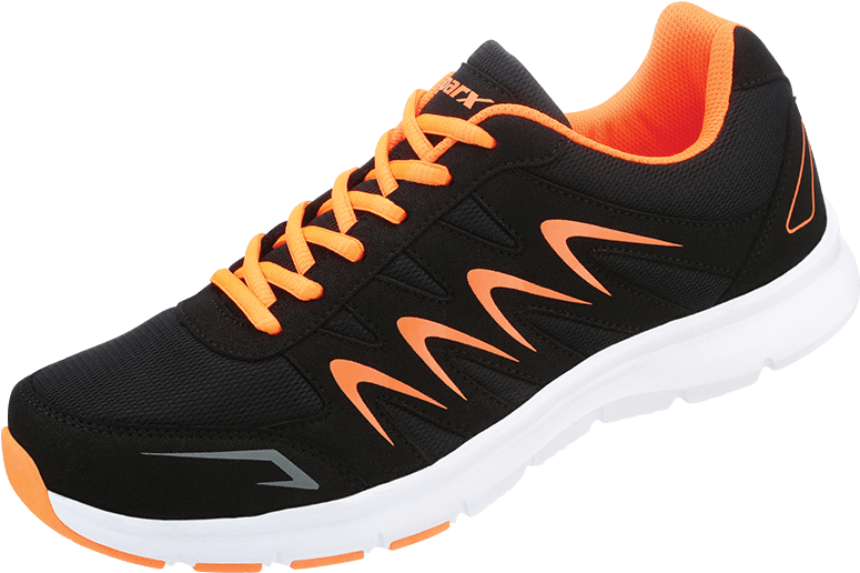 Black Orange Mens Running Shoe