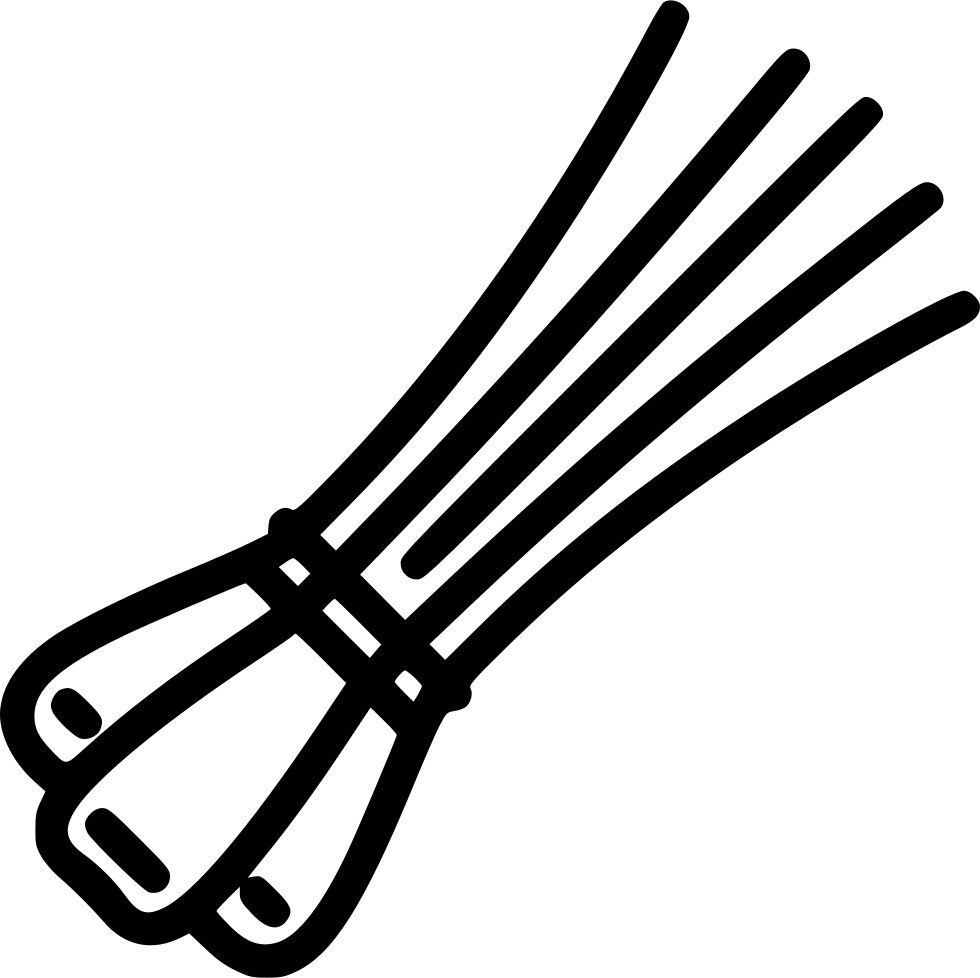 Black Outline Leeks Illustration