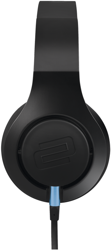 Black Over Ear Headphone Side View PNG image with a transparent background, free high-resolution download