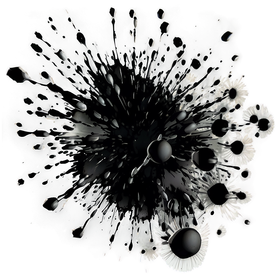 Black Paint Splatter Png Nyn2