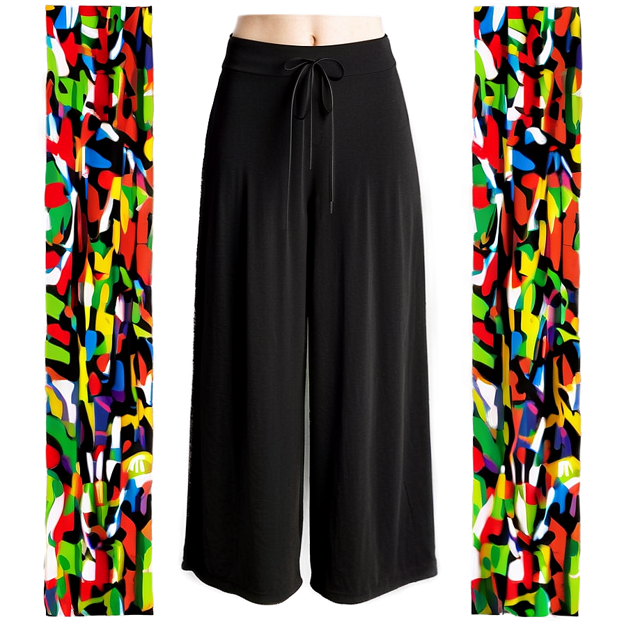 Black Palazzo Pants Png 8