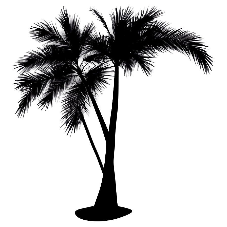 Black Palm Tree On Transparent Background Png Kad