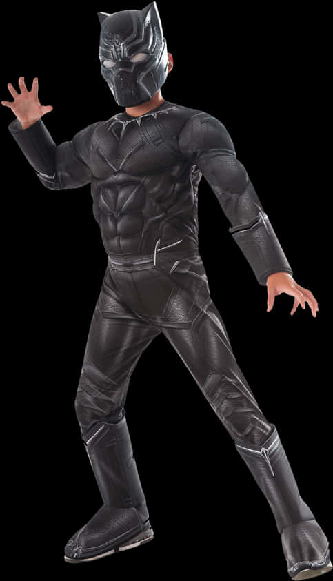 Kids Marvel Civil War Deluxe Black Panther Costume - Black Panther Halloween Costume For Kids, HD Png Download PNG with transparent background