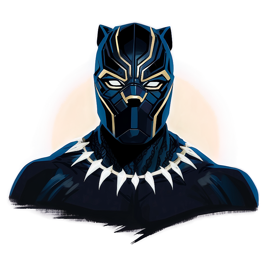 Black Panther Minimalist Art Png Iko