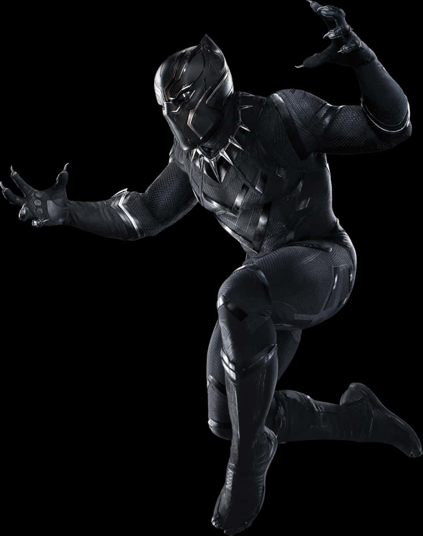 Black Pantherin Action Pose