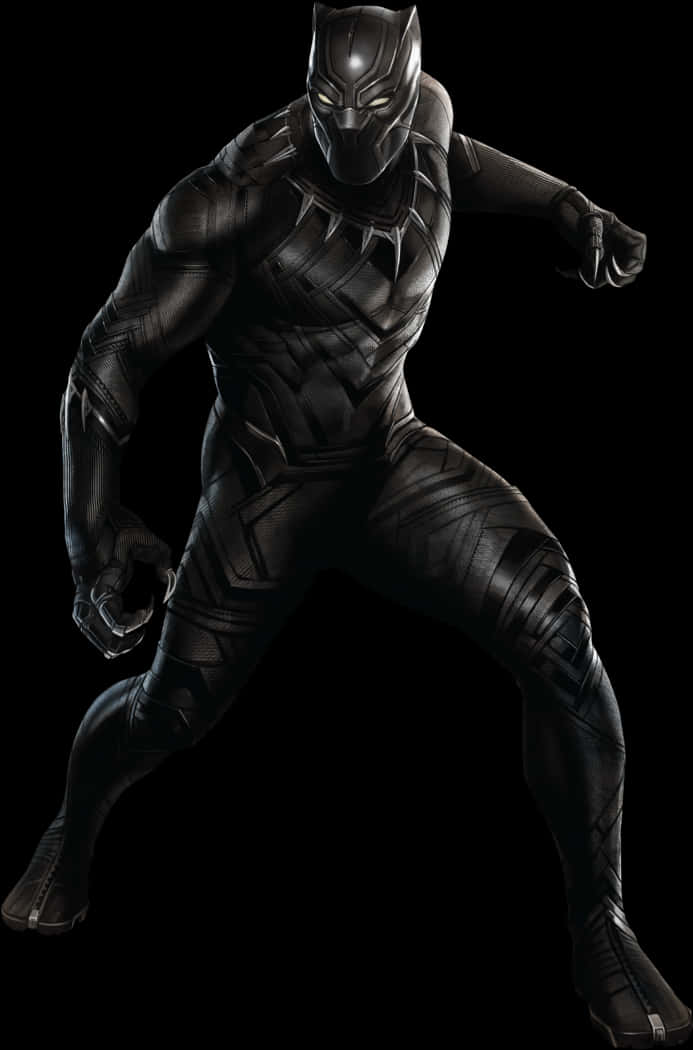 Black Pantherin Action Pose