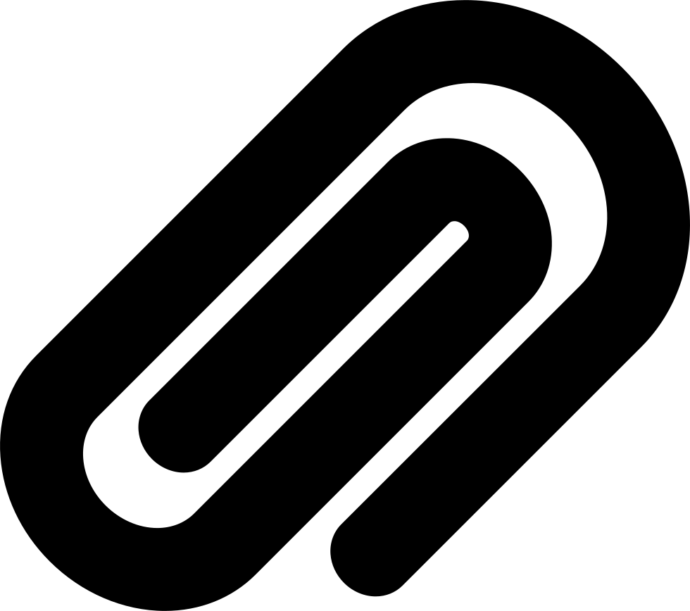 Black Paperclip Icon