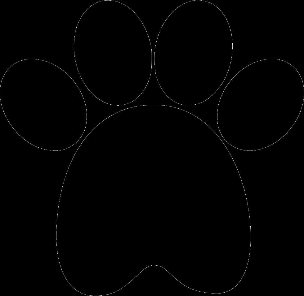 Black Paw Print Outline