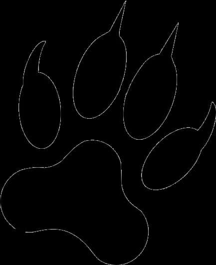 Black Paw Print Outline