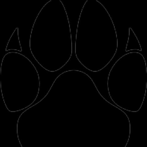 Black Paw Print Outline