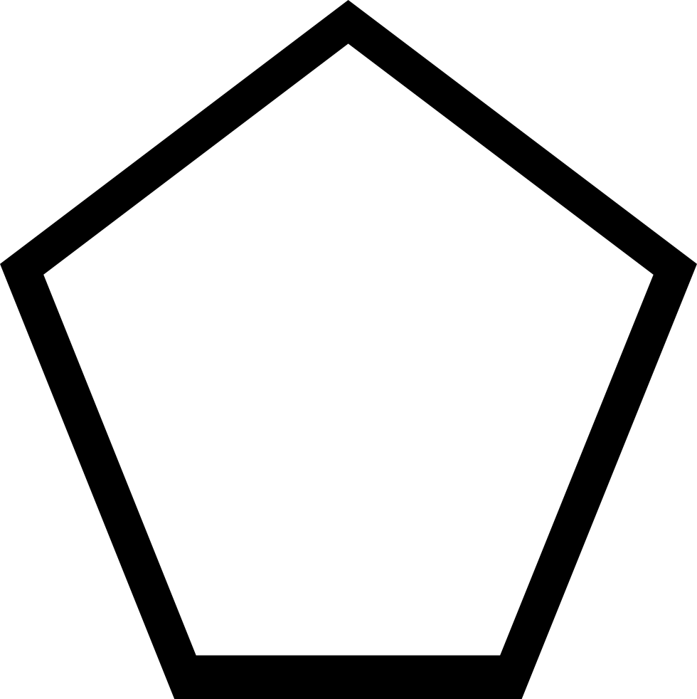 Black Pentagon Outline