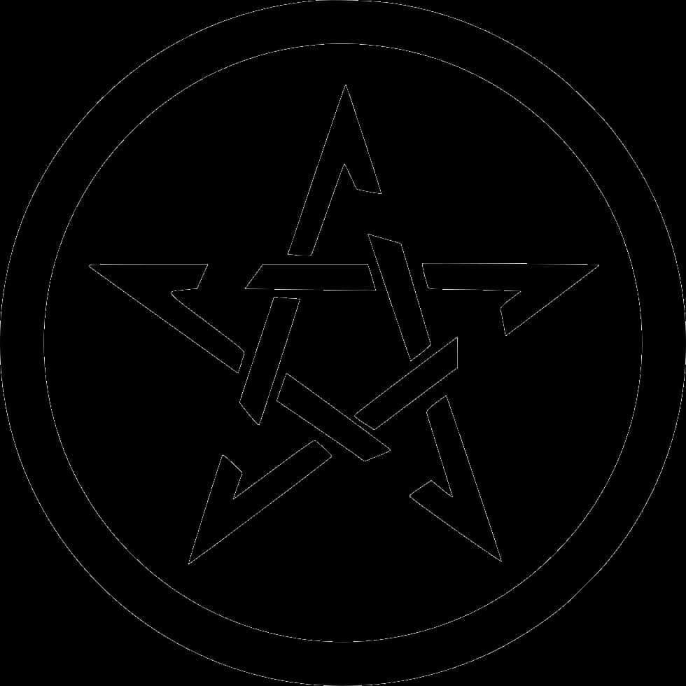 Black Pentagram Outline