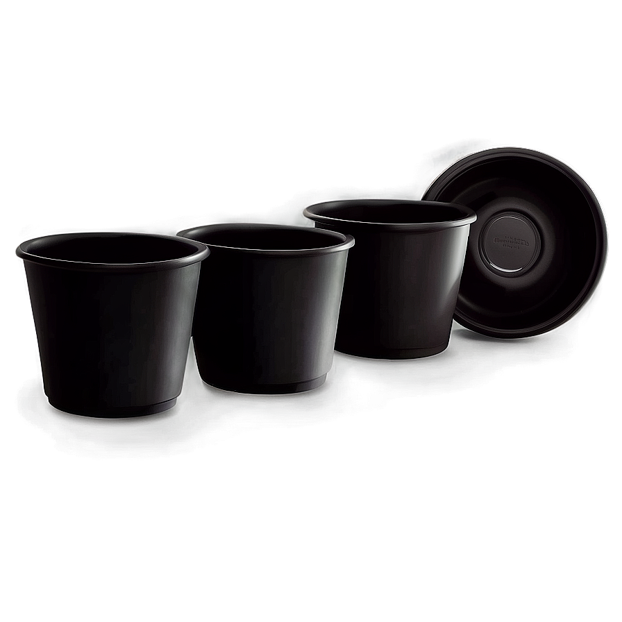 Black Plastic Cup Png 06132024