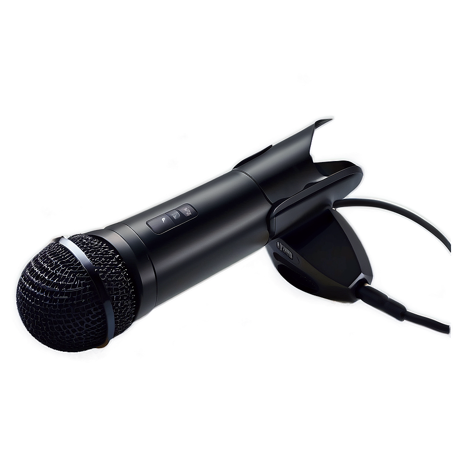 Black Podcast Microphone Png 06202024