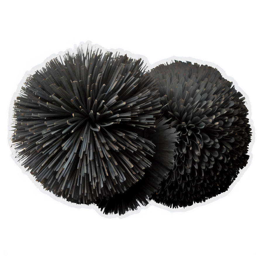 Black Pom Poms Png Oae43