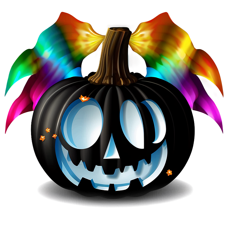 Black Pumpkin Decoration Png Cqv