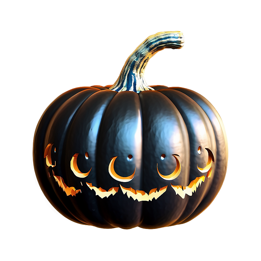 Black Pumpkin Decoration Png Toi65