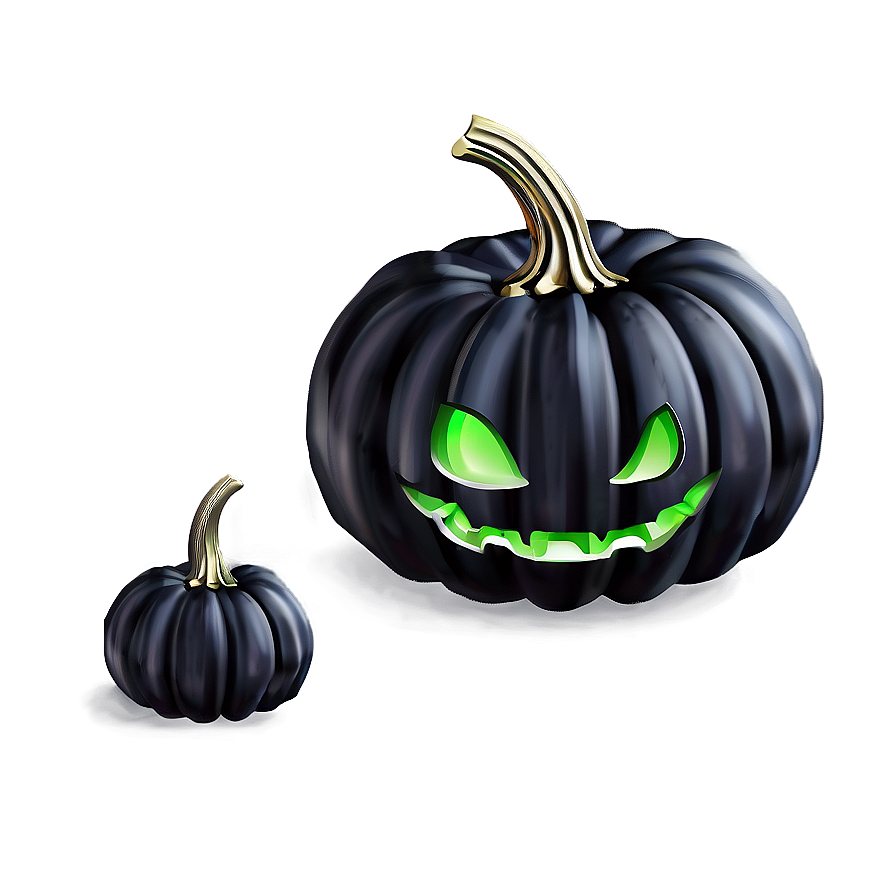 Black Pumpkin For Halloween Png Fsj