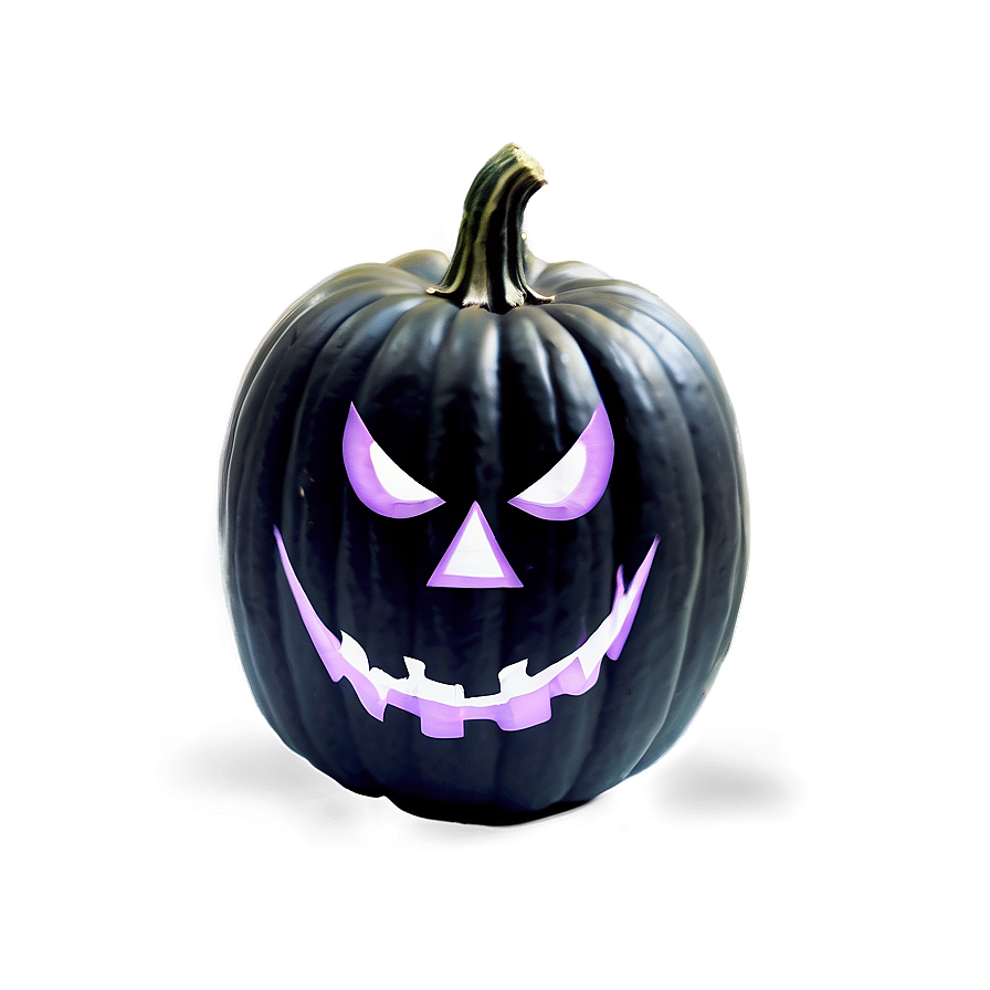 Black Pumpkin Jack-o'-lantern Png 06282024