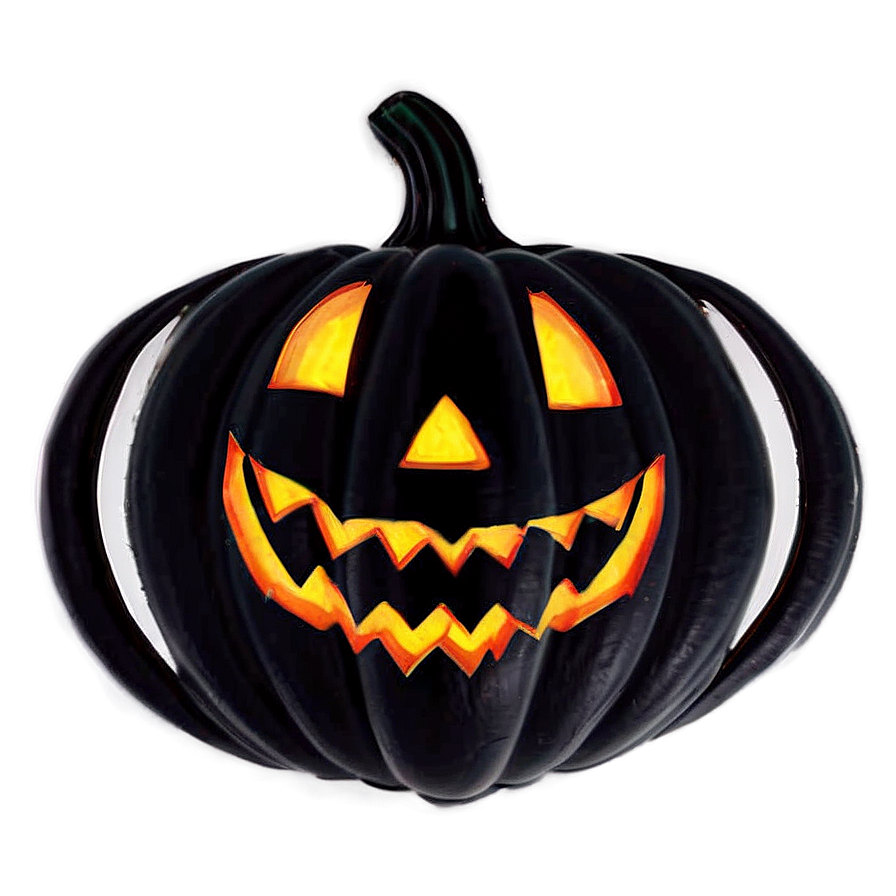 Black Pumpkin Lantern Png Aqu53