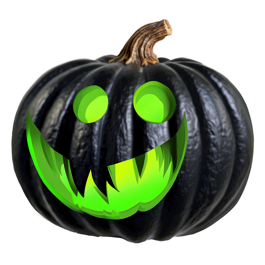 Black Pumpkin With Witch Png Sej68