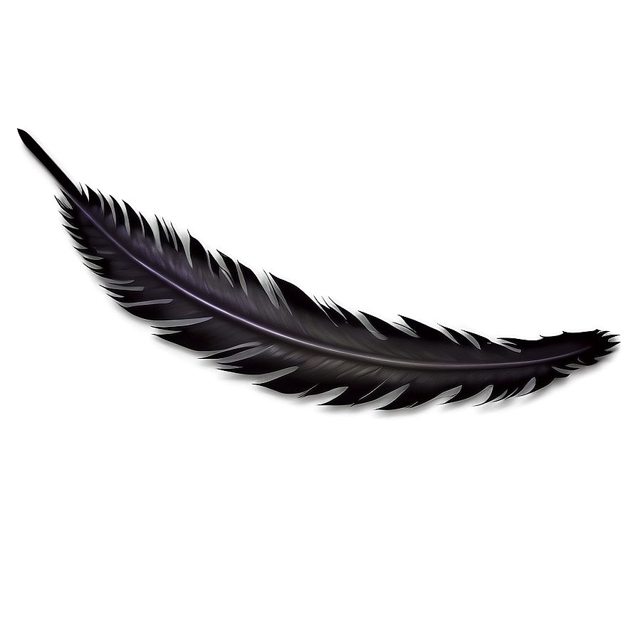 Black Raven Feather PNG 05042024 PNG with transparent background