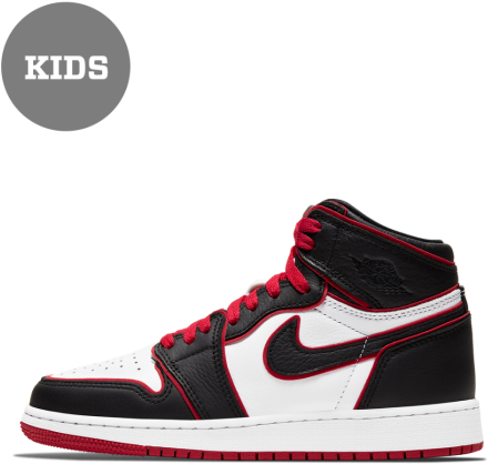 Black Red And White Jordans 1, HD Png Download PNG with transparent background
