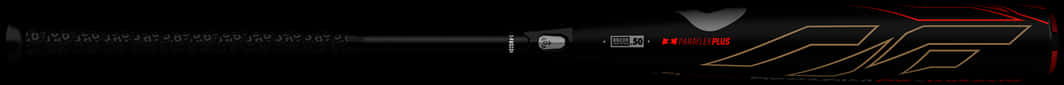 Black Red Baseball Bat Design PNG with transparent background
