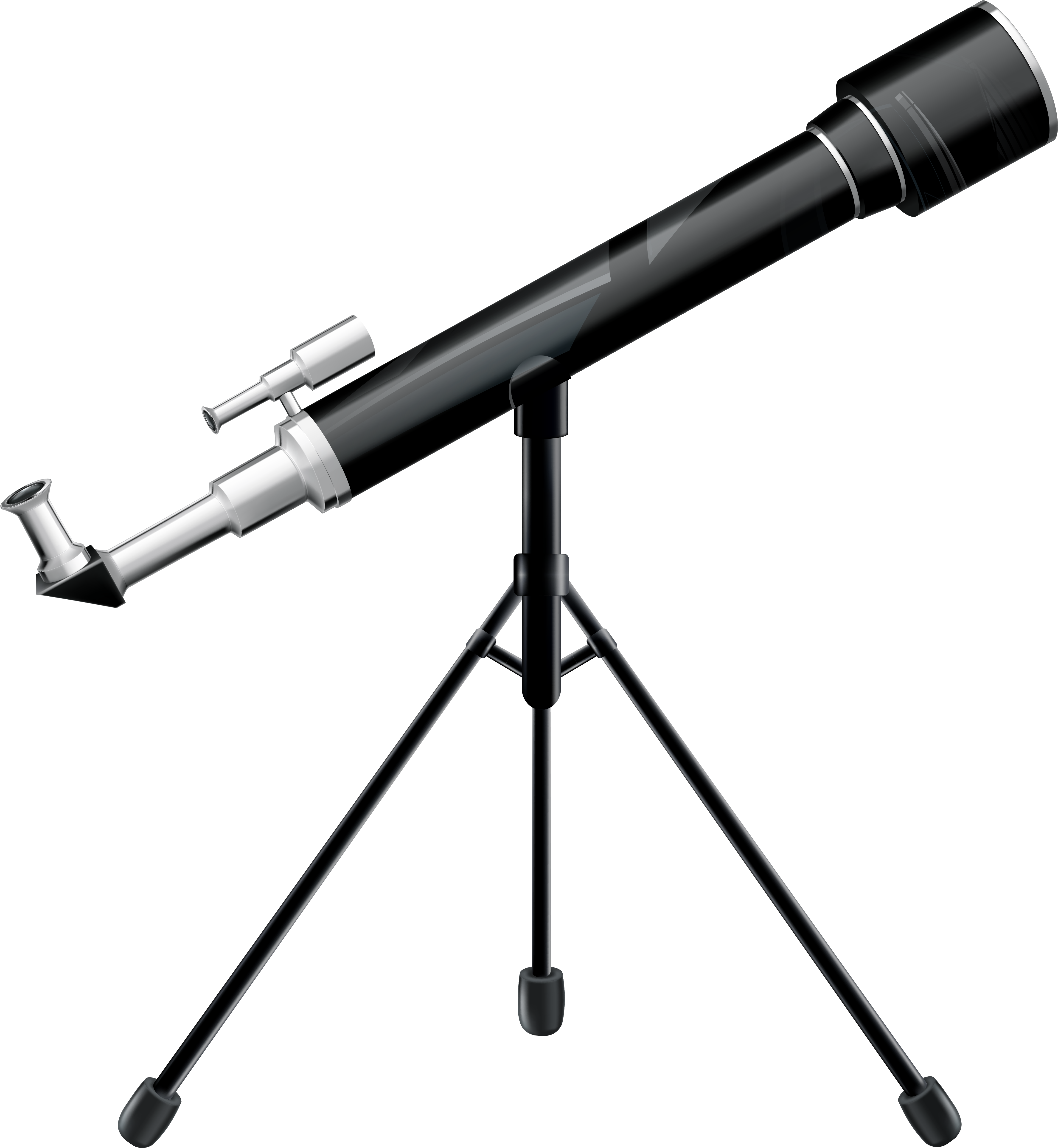 Black Refractor Telescopeon Tripod