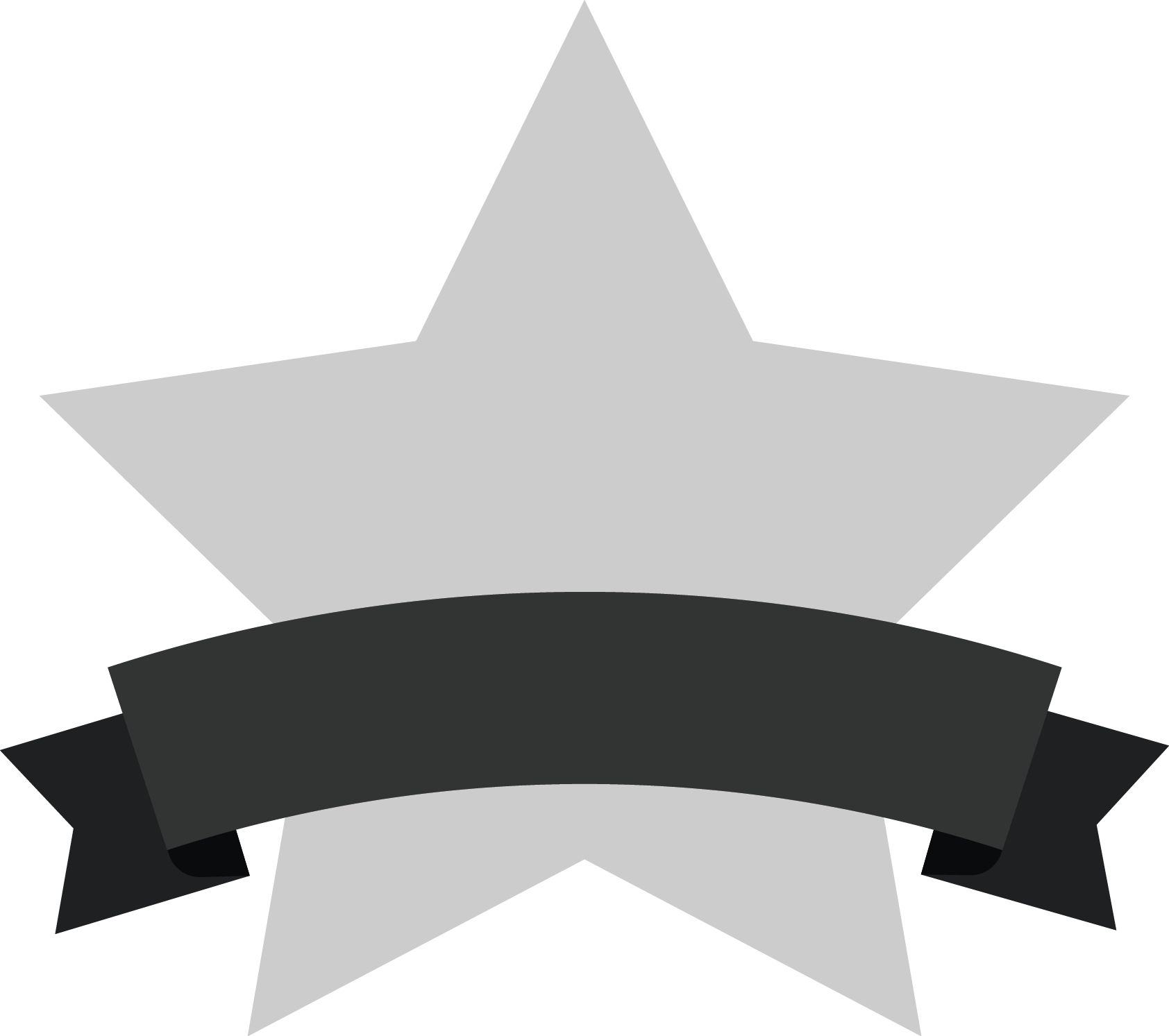 Black Ribbon Across White Star