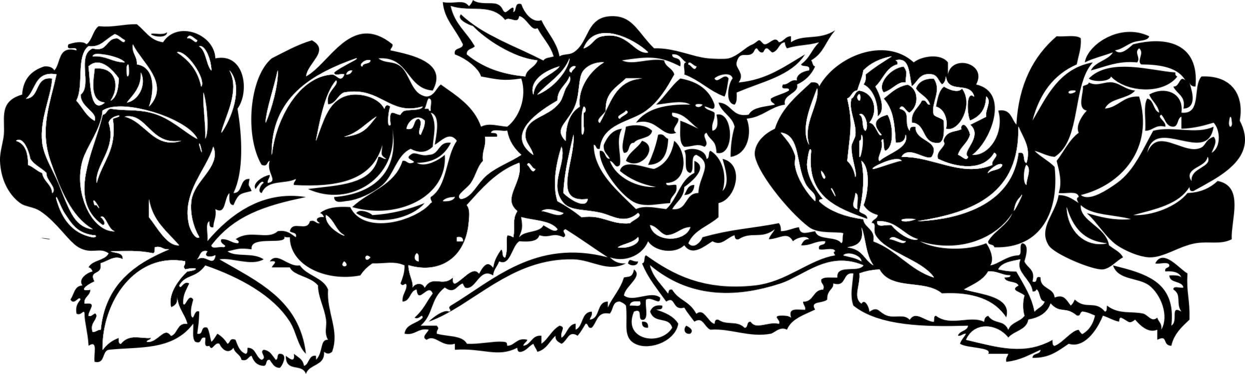 Black Rose Silhouette Graphic